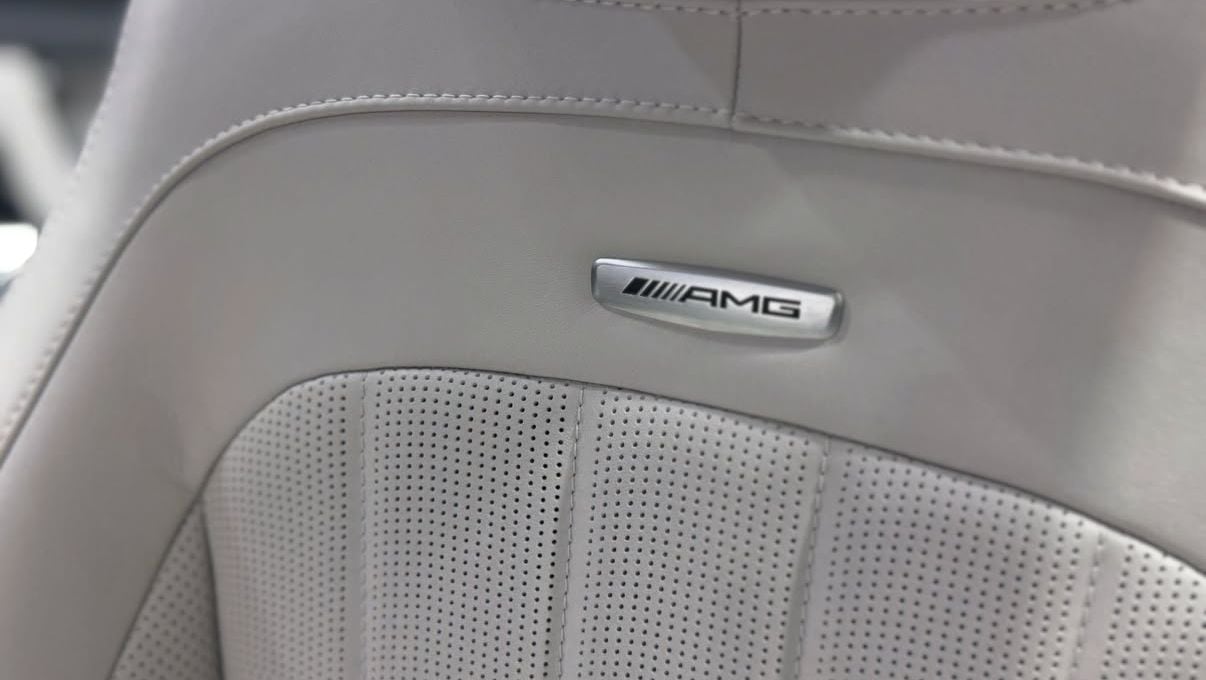 Perforated AMG leather seat detailed by hand at Carbon Garage